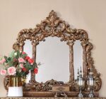 Dark Mocha & Metallic Gold 5PCs Eastern King Bedroom Set HD-1803 By Homey Design 17