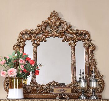 Dark Mocha & Metallic Gold Mirror HD-1803 By Homey Design