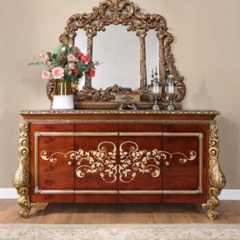 Dark Mocha & Metallic Gold Buffet HD-1803 By Homey Design