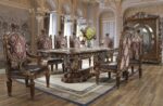 Burl & Metallic Antique Gold 9PCs Dining Table Set HD-1804 By Homey Design Homey Design Special Orders Mobilia Cleopatra 9 Burl & Metallic Antique Gold 9PCs Dining Table Set HD-1804 By Homey Design 9