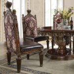 Burl & Metallic Antique Gold 9PCs Dining Table Set HD-1804 By Homey Design Homey Design Special Orders Mobilia Cleopatra 11 Burl & Metallic Antique Gold 9PCs Dining Table Set HD-1804 By Homey Design 11