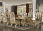 Mohawk Pickle Frost & Metallic Silver Finish 7PCs Dining Set HD-8015 By Homey Design 7