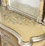 Mohawk Pickle Frost & Metallic Silver Finish 5PCs Eastern King Bedroom Set HD-8015 By Homey Design 13