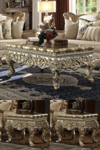 Luxury 7 PCs Dining Table Set HD-8024 By Homey Design 14