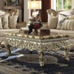 Metallic Gold & Silver Blend Finish 3PCs Coffee Table Set HD-1101 By Homey Design Homey Design HD-1101 Collection Mobilia Cleopatra 10 Metallic Gold & Silver Blend Finish 3PCs Coffee Table Set HD-1101 By Homey Design 10