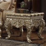 Metallic Gold & Silver Blend Finish 3PCs Coffee Table Set HD-1101 By Homey Design Homey Design HD-1101 Collection Mobilia Cleopatra 11 Metallic Gold & Silver Blend Finish 3PCs Coffee Table Set HD-1101 By Homey Design 11