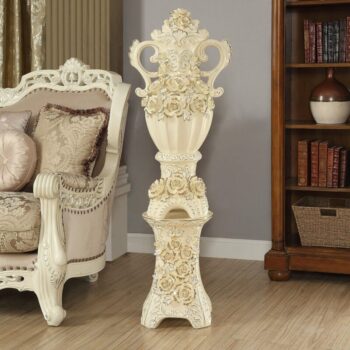 Ceramic White & Gold Vase HD-1493 By Homey Design