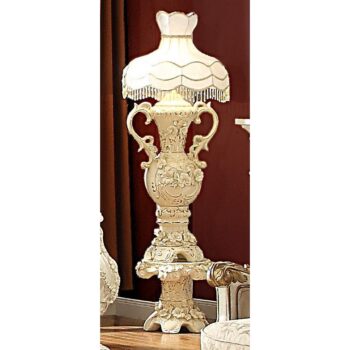 Ceramic White & Gold Floor Lamp with Shade HD-2177 By Homey Design