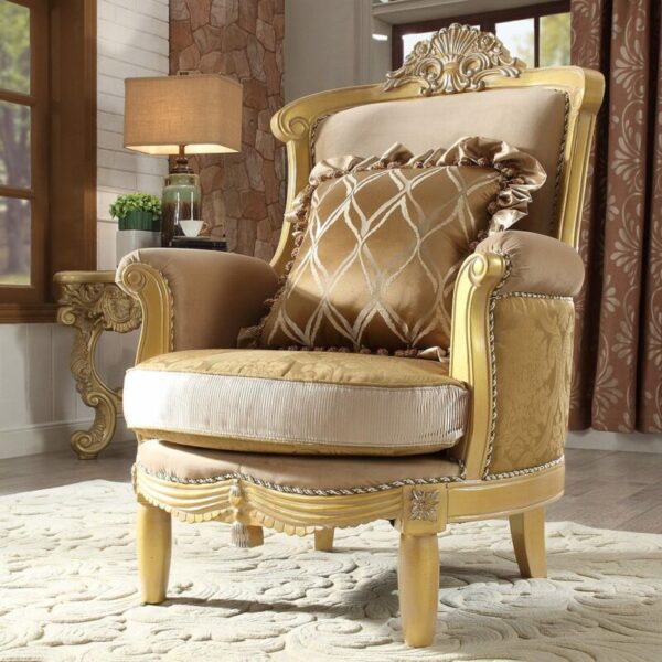 Metallic Gold Chair HD-817 By Homey Design 4
