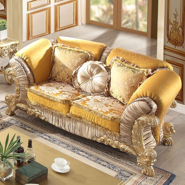 Light Green Loveseat HD-819 By Homey Design 5