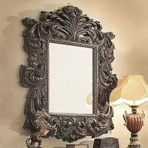 Cherry Walnut Mirror Hd-8006 By Homey Design | Mobilia Cleopatra Cherry Walnut Mirror HD-8006 By Homey Design