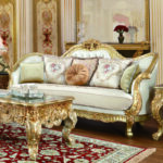 Metallic Gold 3PCs Sofa Set HD-91630 By Homey Design 13