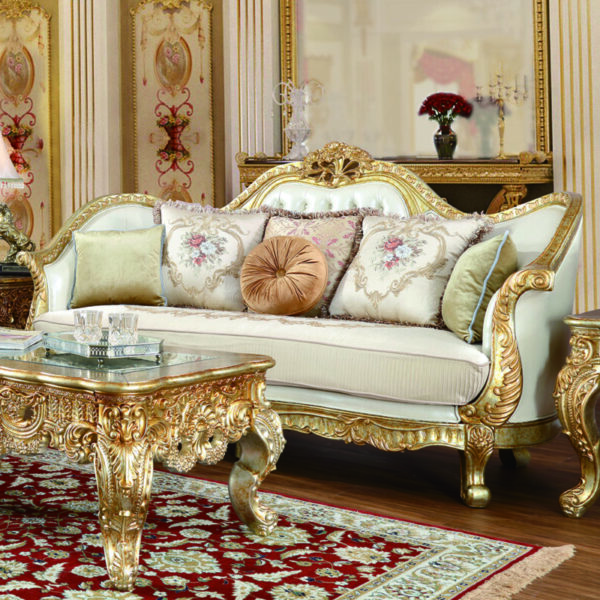 Metallic Gold 3PCs Sofa Set HD-91630 By Homey Design 9