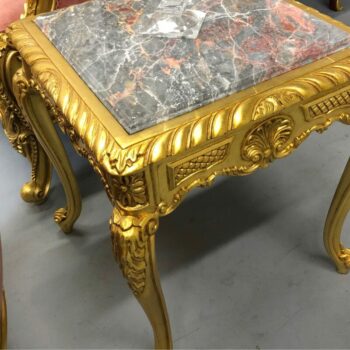 Handmade Golden Peach End Table
