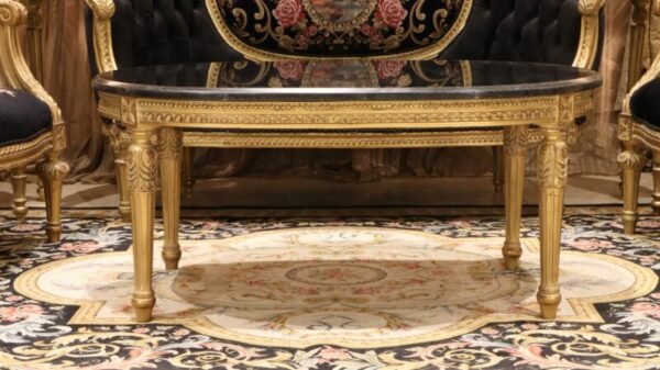 Handmade Gold Black Galaxy Coffee Table 6