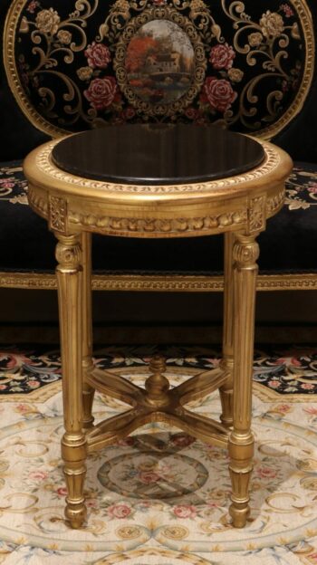 Handmade Gold Black Galaxy End Table