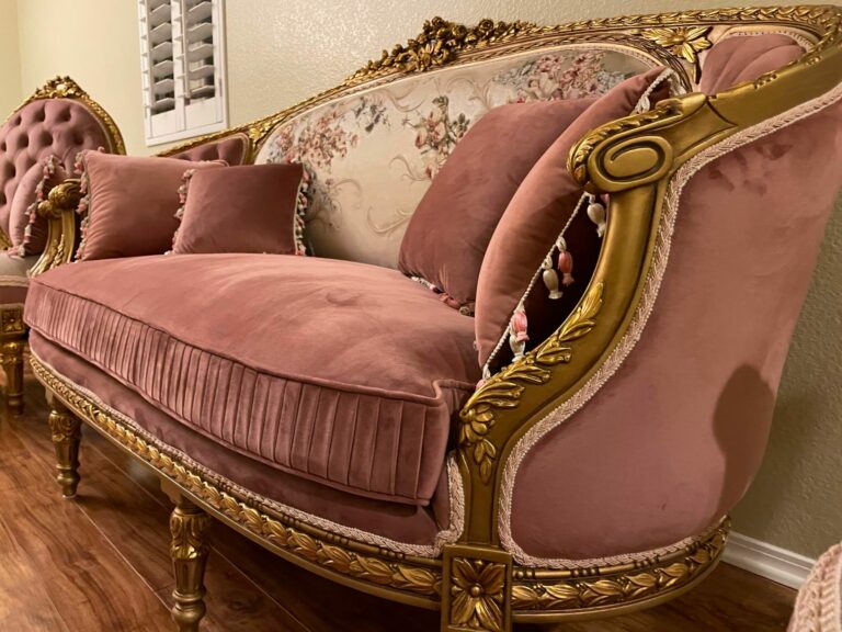 Handmade Gold Peach Galaxy Sofa - Image 2