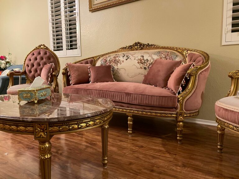 Handmade Gold Peach Galaxy Sofa - Image 3