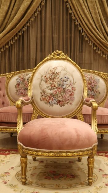 Handmade Gold Peach Galaxy Chair