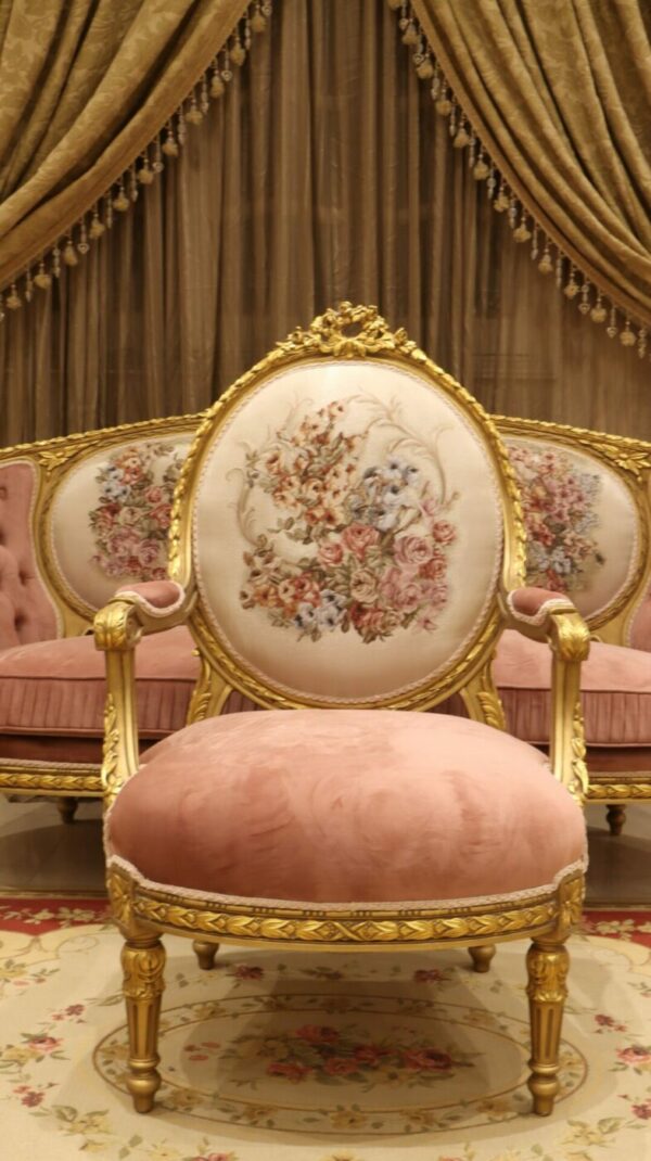 Handmade Gold Peach Galaxy Chair 5