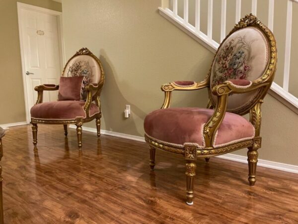 Handmade Gold Peach Galaxy Chair 6