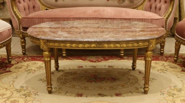 Handmade Gold Peach Galaxy Coffee Table 8