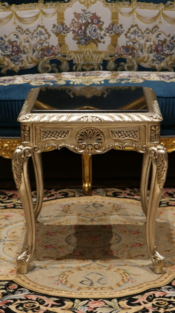Handmade Silver Black End Table 4