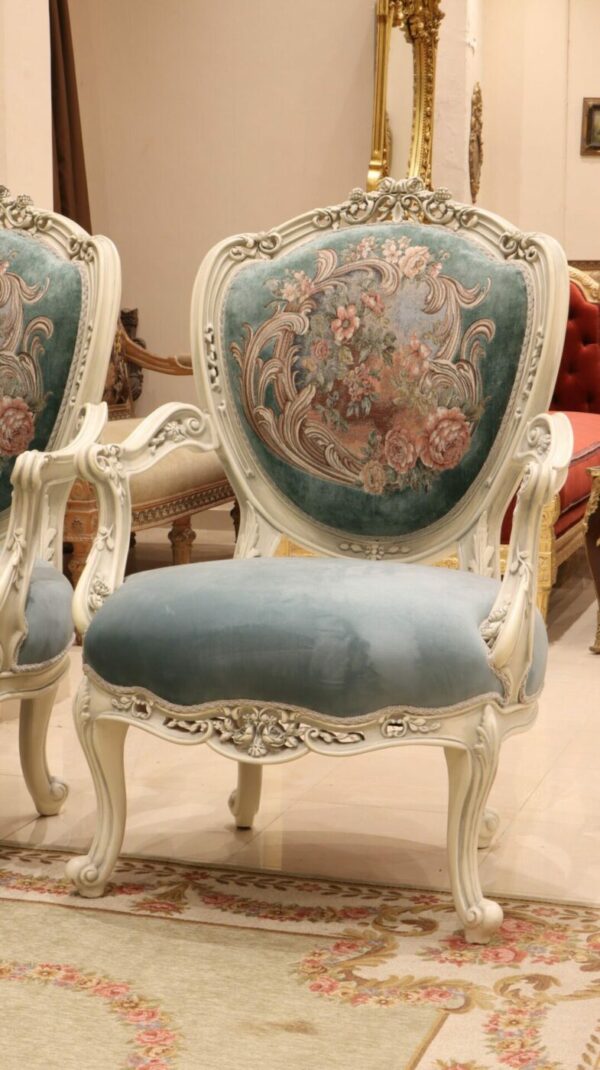 Handmade Fairuz Mint Green Chair 4