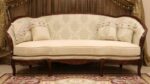 Handmade Marquetery Beige Sofa 9
