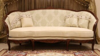 Handmade Marquetery Beige Sofa
