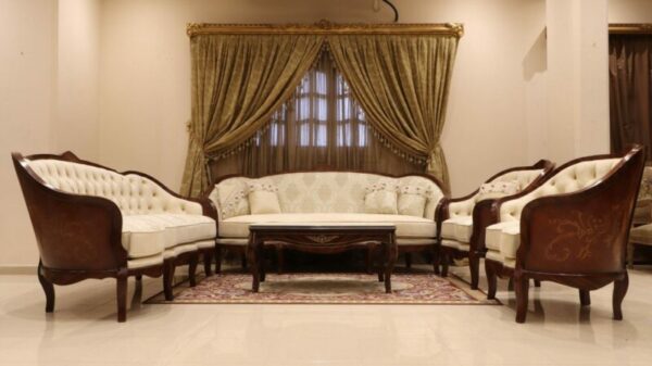 Handmade Marquetery Beige Chair 10