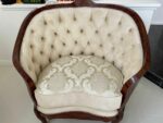 Handmade Marquetery Beige Chair 19
