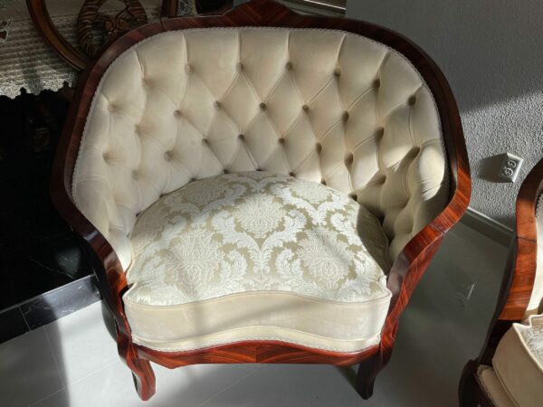 Handmade Marquetery Beige Chair 14