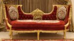 Handmade King Gold Red Sofa 18