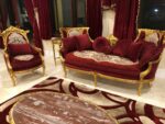 Handmade King Gold Red Sofa 22