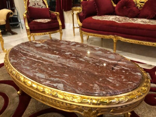 Handmade King Gold Red Coffee Table 7