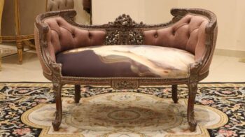Handmade Brown Peach Lady Bench