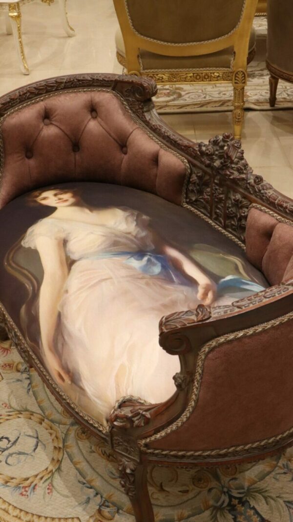 Handmade Brown Peach Lady Bench 8
