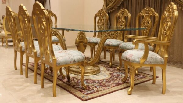 Handmade Gold Green Pistachio Tree Dining Set 12