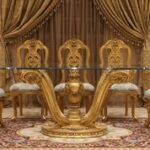 Handmade Gold Green Pistachio Tree Dining Set 22