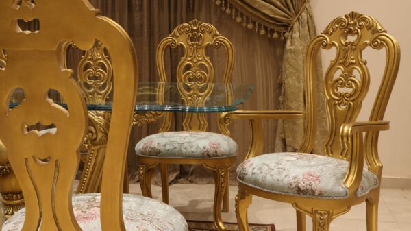 Handmade Gold Green Pistachio Tree Dining Set 20