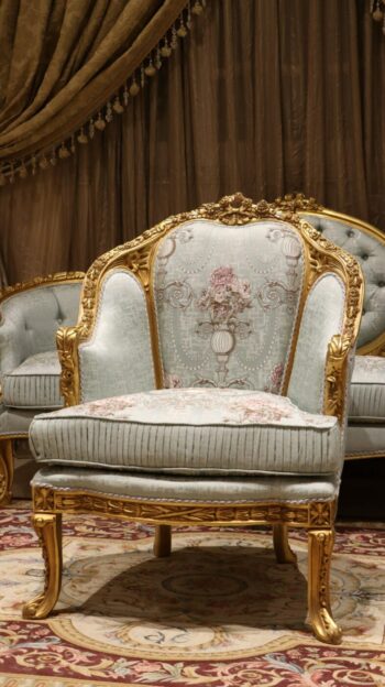 Handmade Gold Green Pistachio Chair
