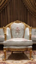 Handmade Gold Green Pistachio Chair 16