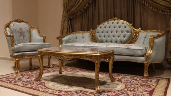 Handmade Gold Green Pistachio Chair 14