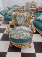 Handmade Gold Green Angels Chair 11