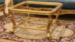 Handmade Gold Green Angels Coffee Table 7
