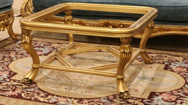 Handmade Gold Green Angels Coffee Table 6