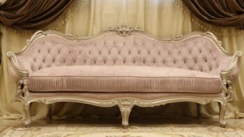 Handmade Silver Pink Sofa