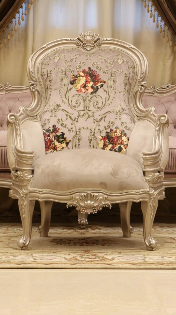 Handmade Silver Pink Chair 5