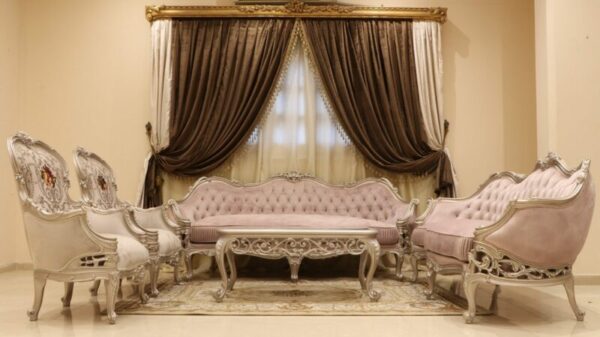 Handmade Silver Pink Coffee Table 6